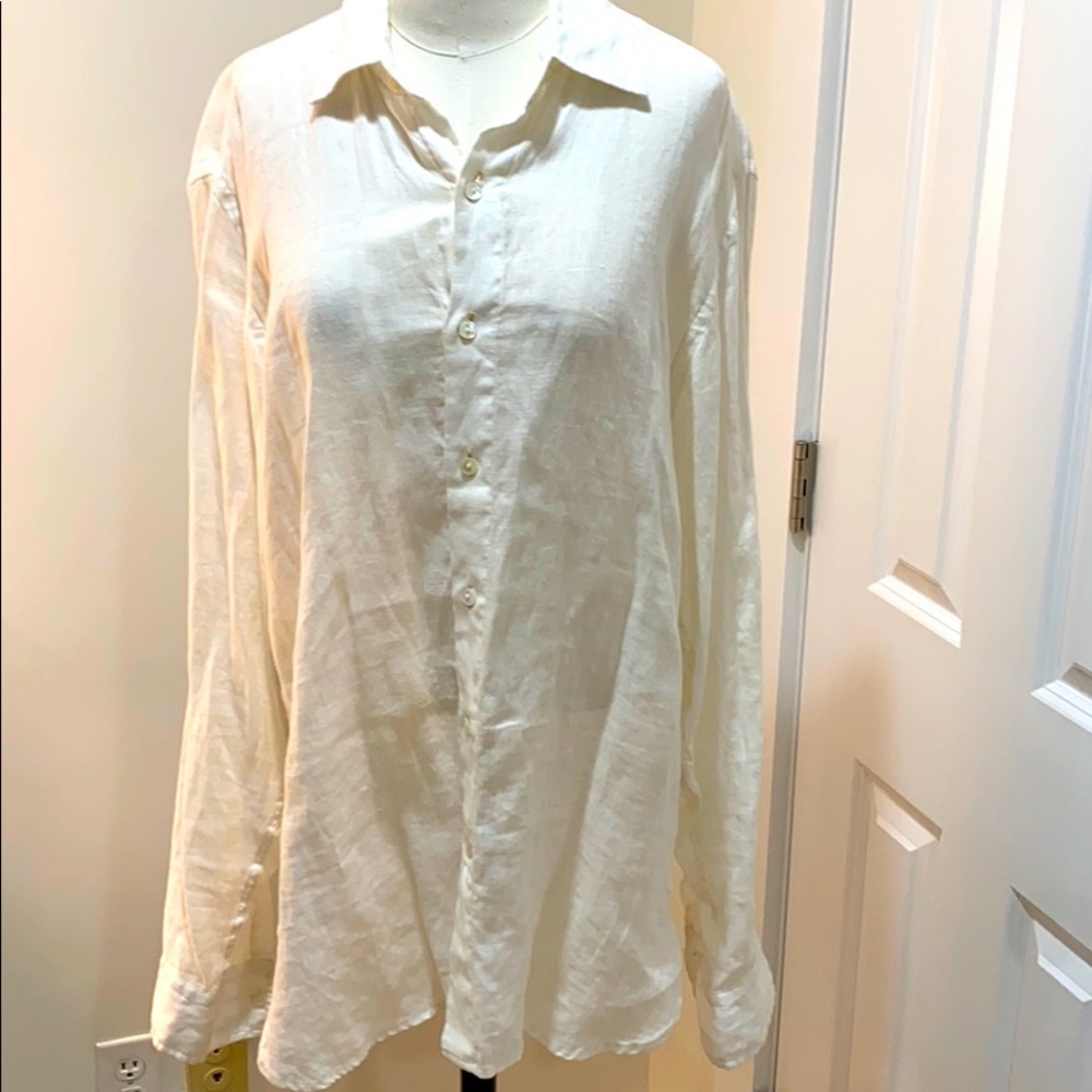 Pure DKNY linen oversize shirt size Medium